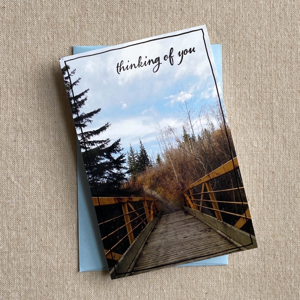 4/$20- Handcrafted Thinking of You Nature Blank Card